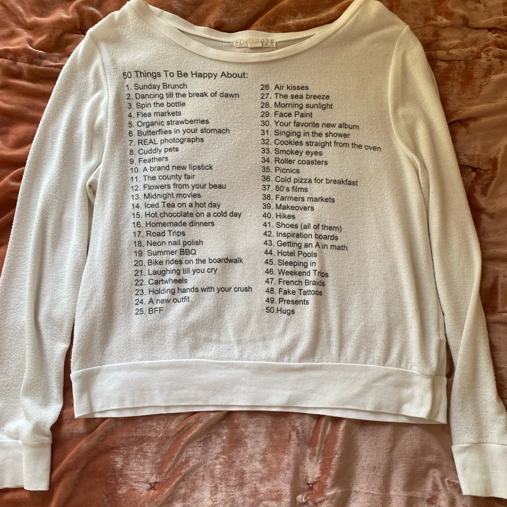 50 Things to be Happy About Sweatshirt